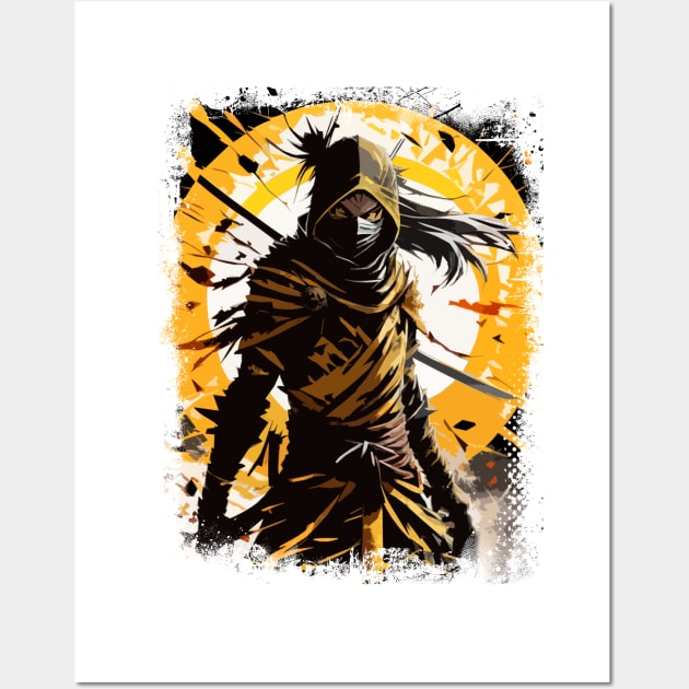 Abstract Mystical Samurai Warrior Ancient Japanese Ultimate Hero Wall Art by Naumovski